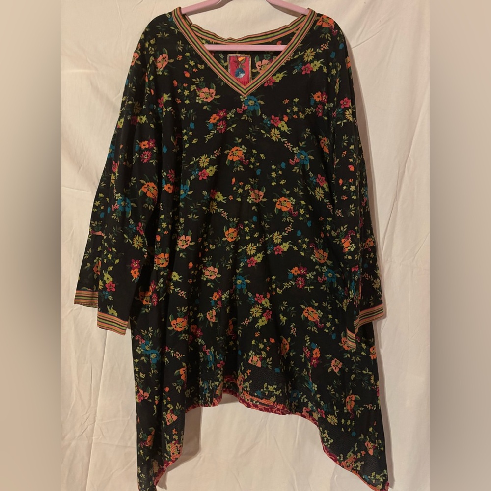 JOHNNY WAS Light-weight cotton pop-over tunic 1x
Vacation Cruise Pool tropical